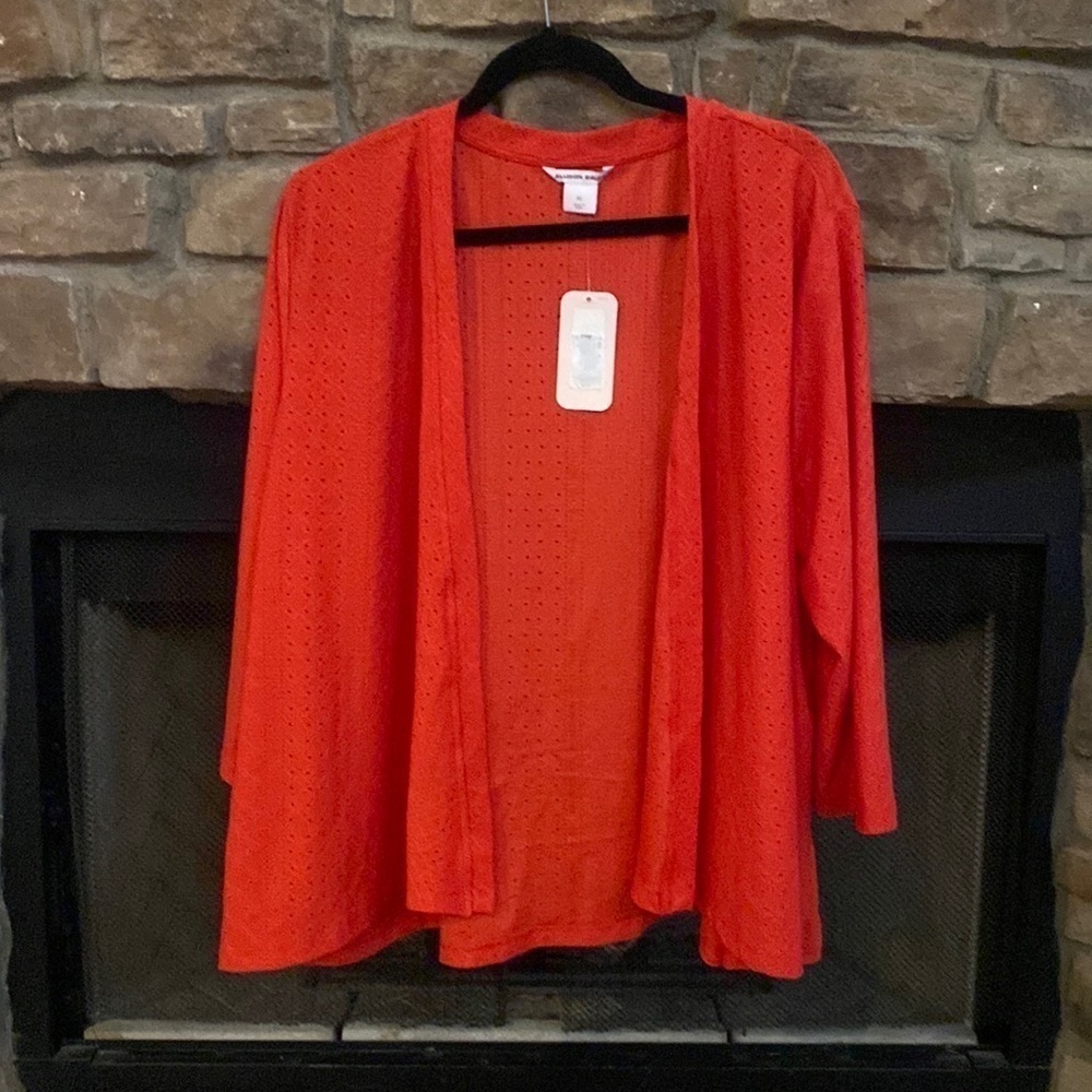 NWT Allison Daley orange cardigan. XL